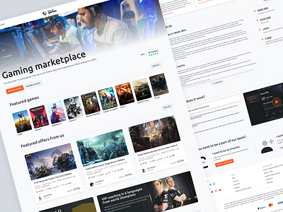 Gaming plaftorm - Homepages (Light version)