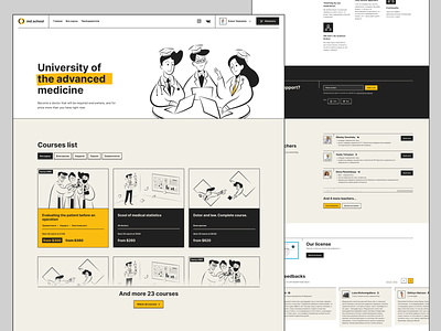 Medical university "md.school" - Homepage illustration ui uiux ux web design