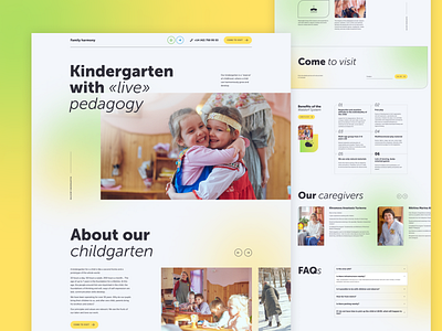 Waldorf kindergarten landing page UI graphic design landing page ui web design website