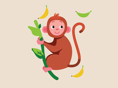 Monkey branding color design illustration inspire ivano frankivsk love monkey ukraine