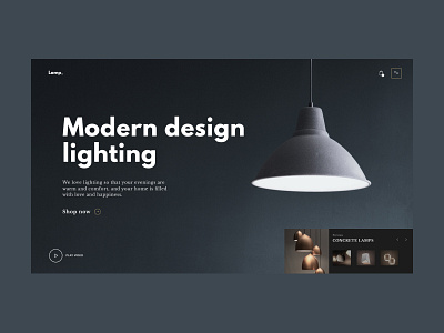 Lamp concrette design lamp lighting minimal modern ui ux web website