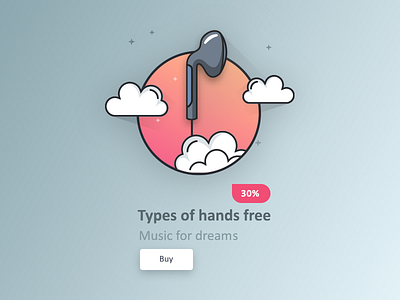 Handsfree app application buy cloud clouds discount hands free handsfree illustration landing shop shopping ui ux uxui website