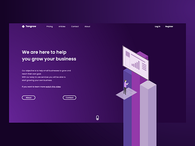 Tengrow landing page