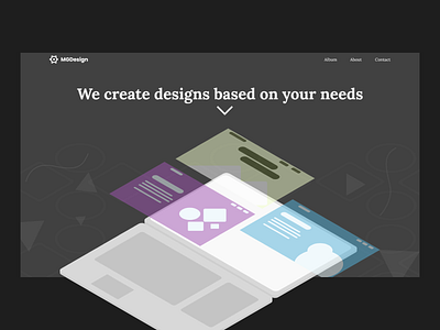 Portfolio site Landing Page design ui ux web design webdesign