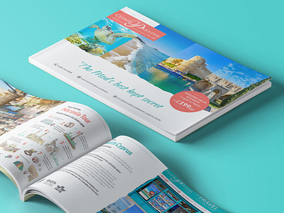 Cyprus Paradise Brochure 2018 booklet branding brochure creative design holiday hotel illustration layout tourism typography vector