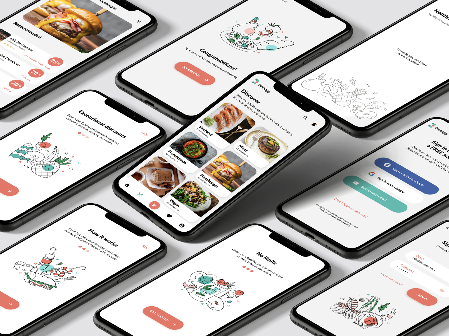 DineApp UI UX Design 2020 by Katerina Bot on Dribbble