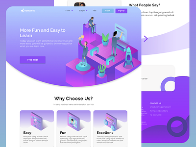 Education Page Exploration education gradient gradients illistration illustration ilustration landing page onboarding ui website