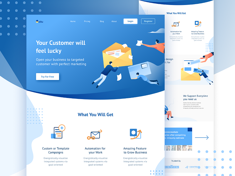 Mail Website Design by Seto Febriant on Dribbble