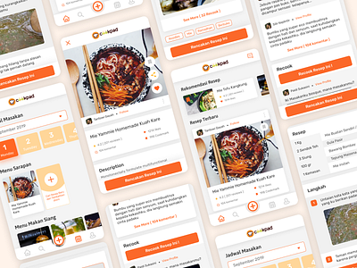 Cookpad Redesign Exploration android android app calendar food food app ios receipt receipts recipe recipe app recipes restaurant schedule ui