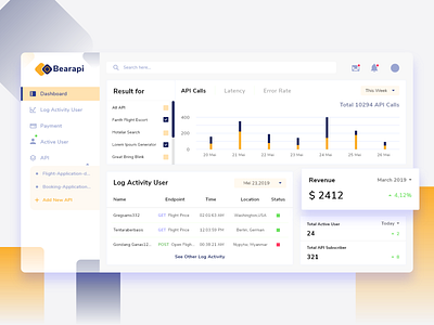 API Dashboard Statistic analytics analytics chart api dashboard dashboard app gradients saas statistic ui ui design uidesign web webdesign website