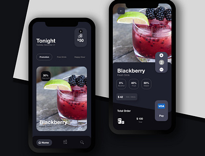 Drink Healthy design minimal sketch 3 typography ui ux vector xd