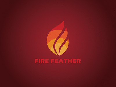 Fire Feather logo design fire logo vector