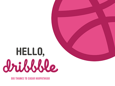 Hello dribbble hellodribbble welcomenote