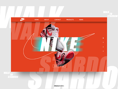 Nike walk to stardom landing page nike ui walk to stardom web design wootwear