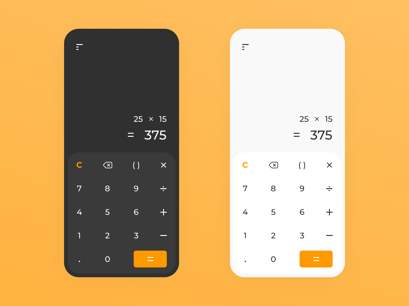 Calculator design-DailyUI 004 by Wahyu Azizi on Dribbble