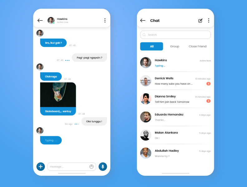 Direct messaging by Wahyu Azizi on Dribbble