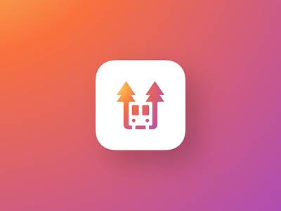 bus + pine trees - app icon app appicon bus creative design icon logo pine