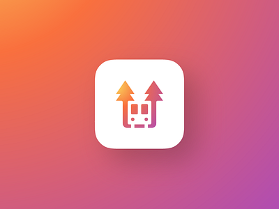 bus + pine trees - app icon