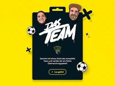 Card Collection Game "Das Team" card collection em2016 facebook app football illustration illustrator landing page soccer