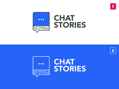 Logo Chat Stories blue book chat chatstories icon illustrator logo story wordpress