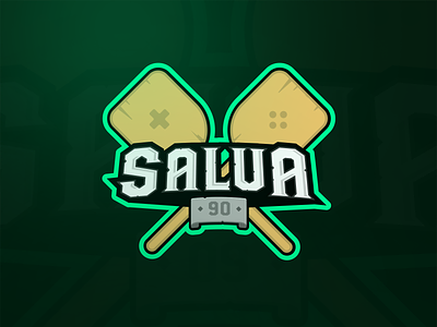 Salva90 – Streamer Logo bitpunk gaming illustrator logo pizza streamer streamers twitch typogaphy
