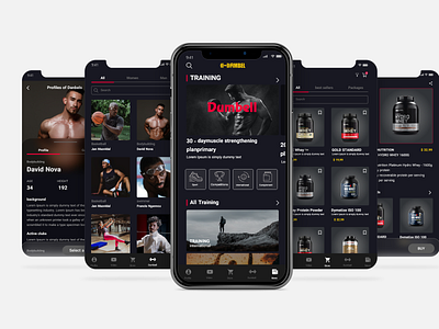 Dumbell app design sport app gym ux