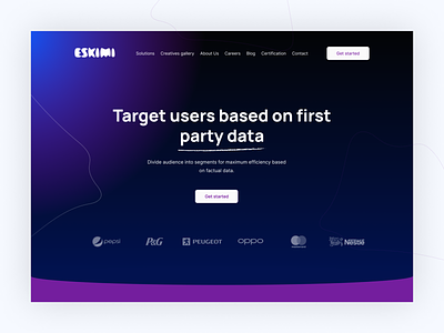 Eskimi - Landing Page Redesign b2b interface minimal startup ui ux web design website