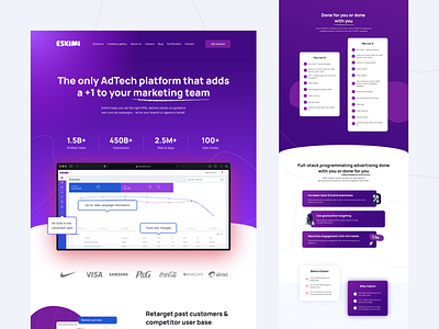 Eskimi - Landing Page Design b2b design grid landing ui ux web design