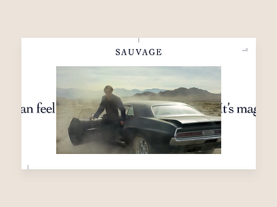 Dior Sauvage Shopping Experience - Video Page e commerce interface landing page minimal perfume ui ux web design website