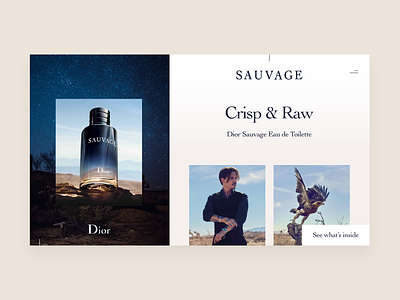 Dior Sauvage Shopping Experience —  Perfume Page