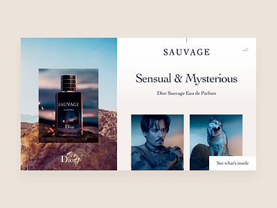 Dior Sauvage Shopping Experience —  Perfume Page