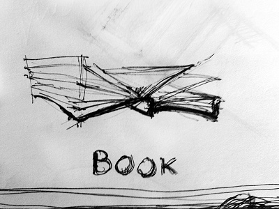 Sketch for a book icon (2012) - pen&paper 2012 book icon paper pen sketch