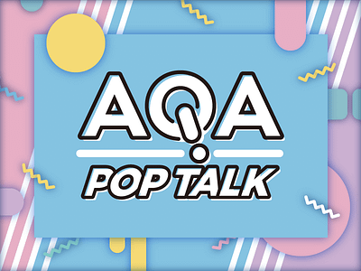 AQA POP TALK art design event graphic graphic design illustration image japanese logo pop talk typography