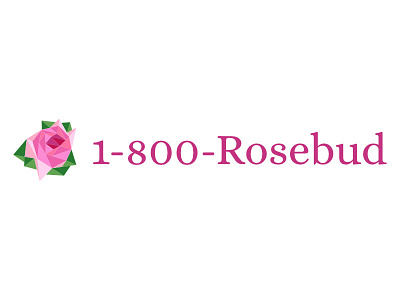 Thirty Logos Design Challenge - Day 6 - 1-800-Rosebud affinity designer flowers geometric logo logodesign polygon rose thirtylogos