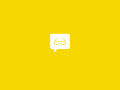 Sound Smarter. bubble glasses icon speech yellow