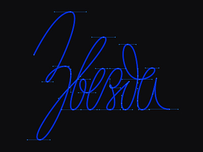 Star monoline calligraphy lettering line monoline sketch vector