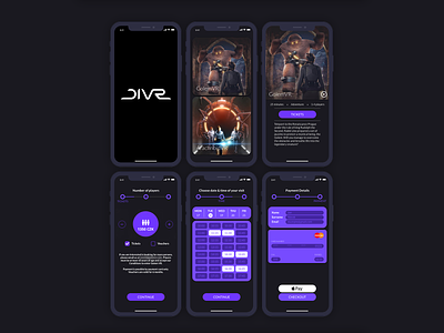 iOS App Concept - DIVR app branding entertainment golemvr graphics icon logo ui ux vector vr web