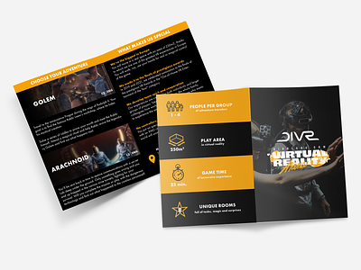 DIVR - Folding Flyer concept flyer graphics logo