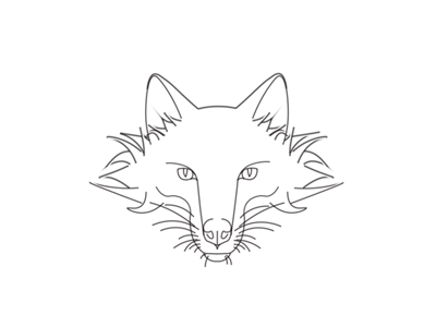 Fox animal animals black concept design fox graphics line logo vector