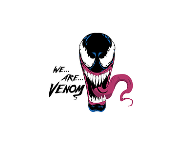 Venom character comics design face graphics logo marvel movie spiderman vector venom villain