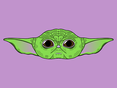 Character Illustration - Baby Yoda baby yoda badge banner character concept design graphics illustration logo star wars vector yoda