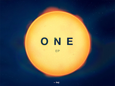 ONE EP — Cover album blaufasan cover electronic finji helvetica definitely rocks music photoshop sun