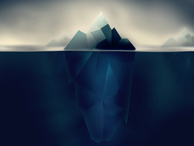ICE brush cold ice iceberg illustration painting photoshop sea water