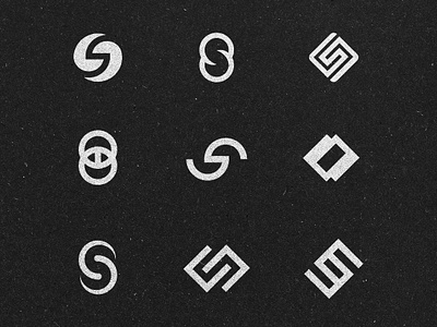 "S" shaped graphic exercises (isotype) branding icon logo mark symbol icon