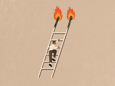 Year 2020 2020 design fire illustration illustrator ladder lockdown man climbing matches year 2020