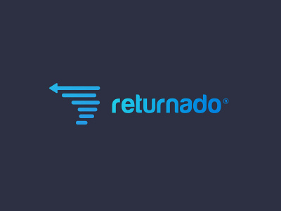 Returnado branding design gradient illustration logo mark return tornado
