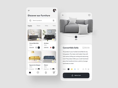 Furniture UI Mobile App Design figma furniture mobile app design ui