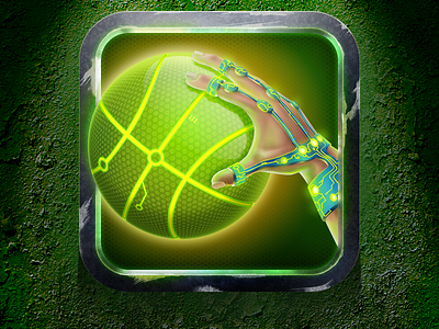 Reality Hoops Icon ar augmented reality basketball hand hologram icon icon design ios ipad sci fi urban