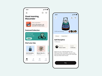 Mindfulness App app ios ui uidesign ux uxdesign