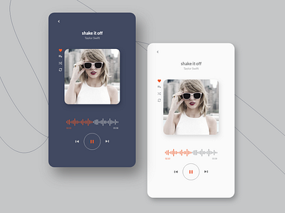 Music Player App Design app app design application dark mode minimal mobile modern music music app music player music player ui podcast song song poster sound soundcloud soundwave trend ui xd